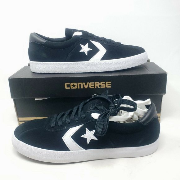 Converse Other - Converse Break Point Pro Ox Leather Mens Size 6 Womens 7.5 155541C Black White